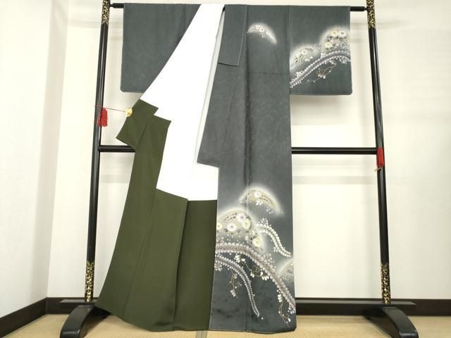 平和屋着物 訪問着 辻が花 舞花文 暈し染め 正絹 ck