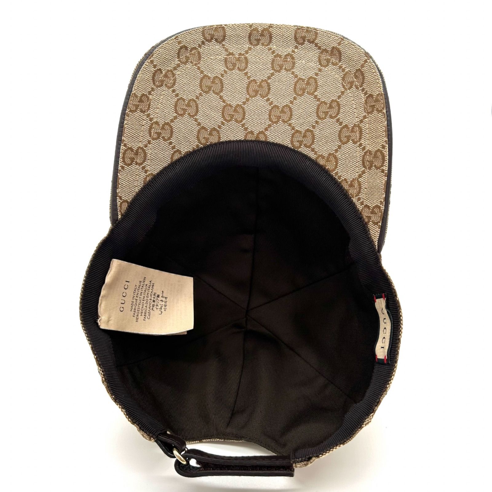 GUCCI グッチ キャップ GGキャンバス ベージュ L 200035 メンズ