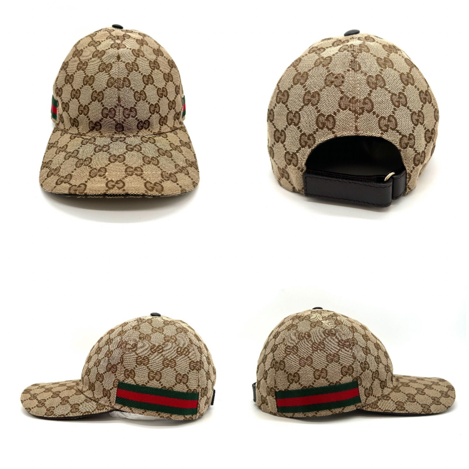 GUCCI グッチ キャップ GGキャンバス ベージュ L 200035 メンズ