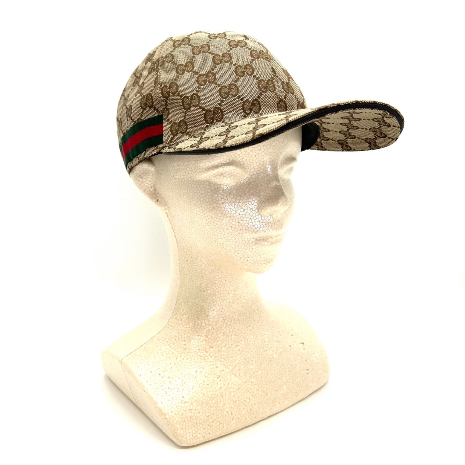 GUCCI グッチ キャップ GGキャンバス ベージュ L 200035 メンズ