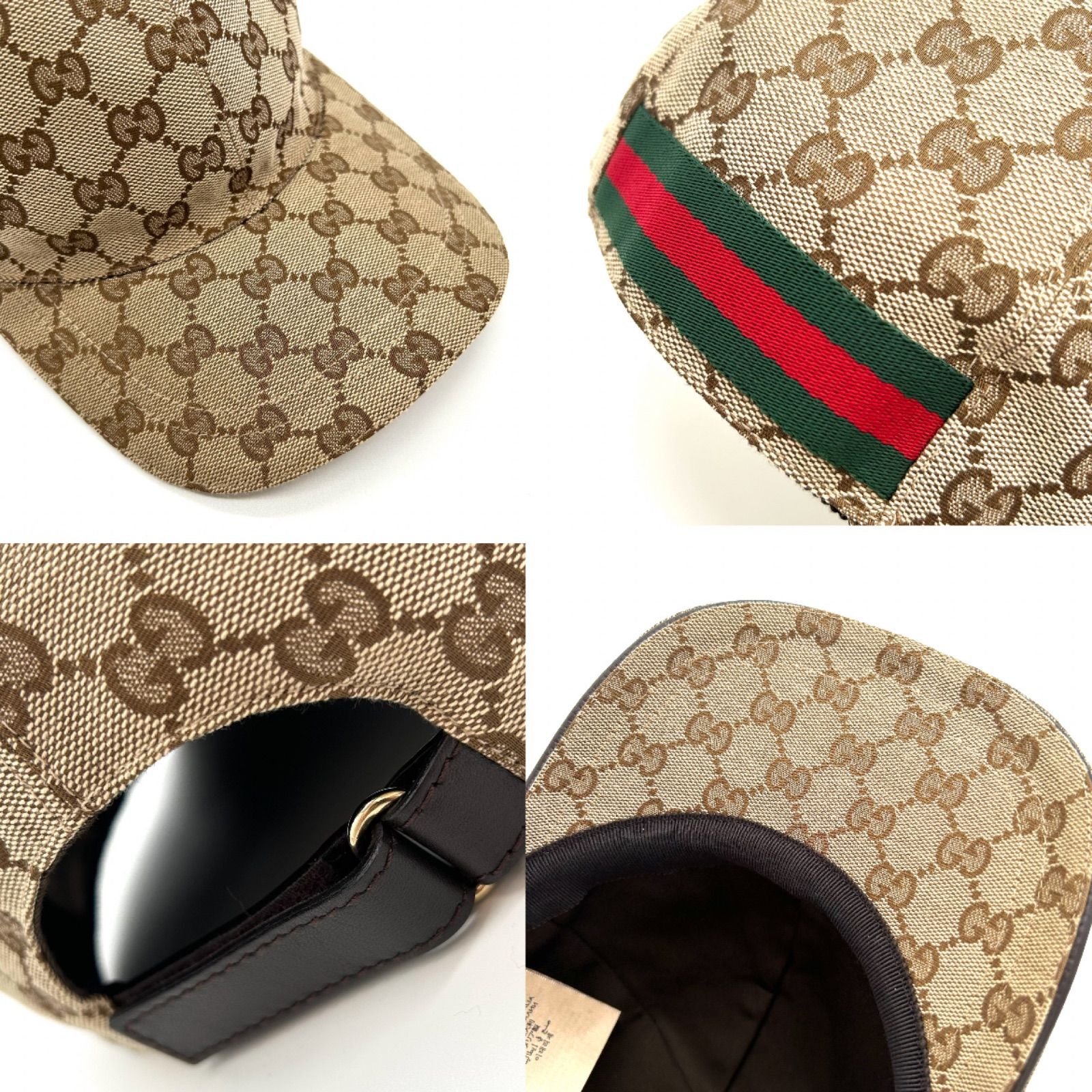 GUCCI グッチ キャップ GGキャンバス ベージュ L 200035 メンズ