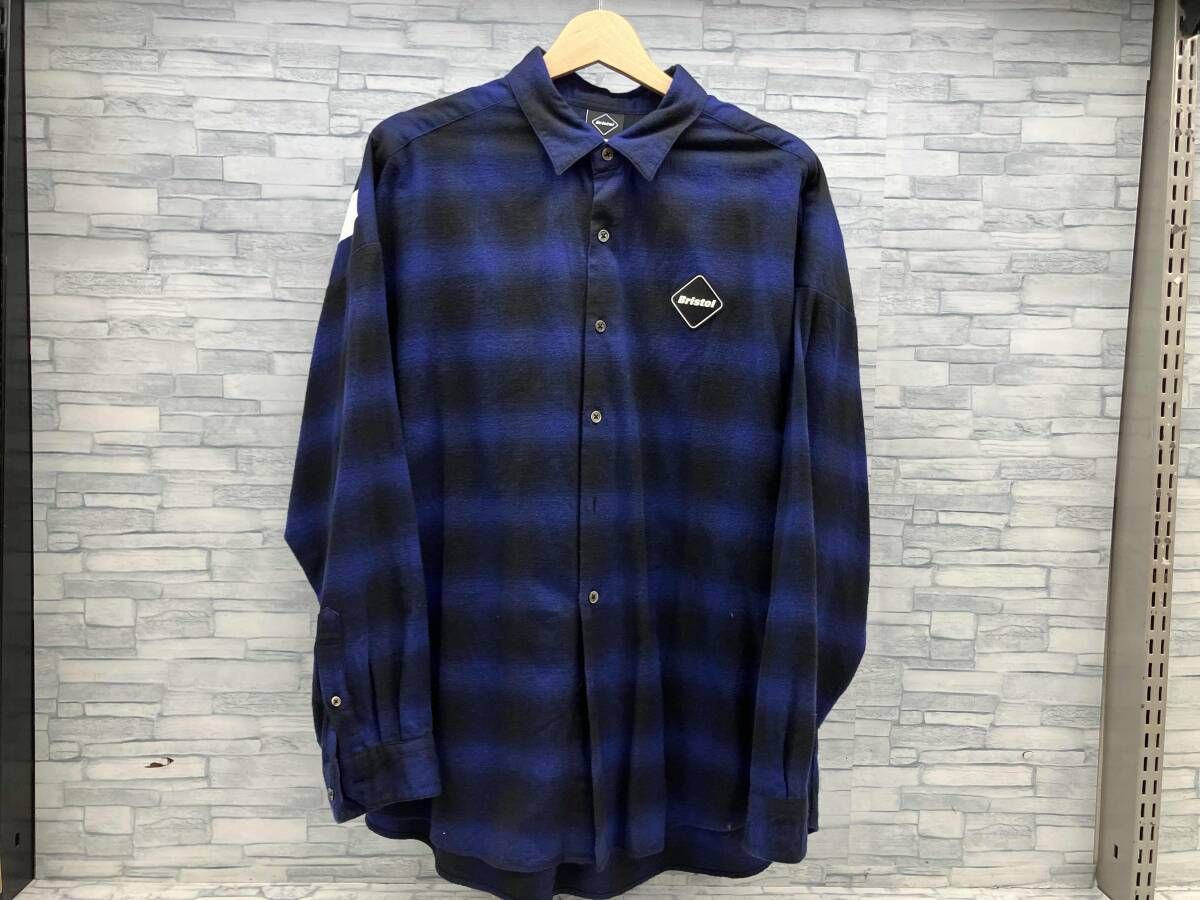 ブリストル　ネルシャツ　チェック　スペルアウト ロゴ 冬 F.C.R.B.(F.C.Real Bristol) エフシーエアル ブリストル ネルシャツ