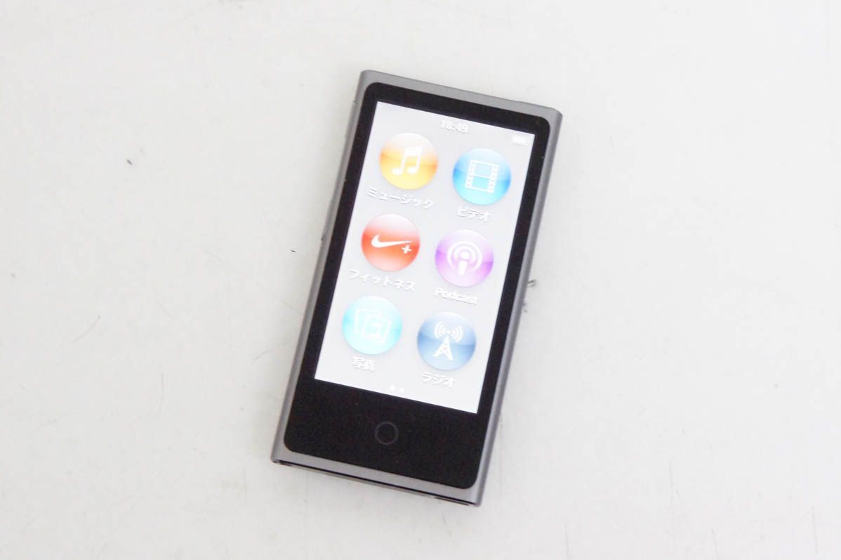 中古】Appleアップル 第7世代 iPod nano 16GB スペースグレイ ME971J