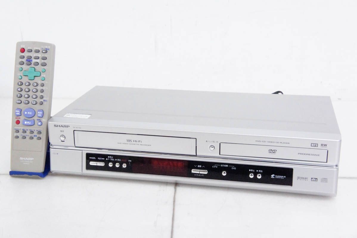 SHARPシャープ VTR一体型DVDビデオプレーヤー DVDプレーヤー一体型VHSビデオデッキ DV NC 750