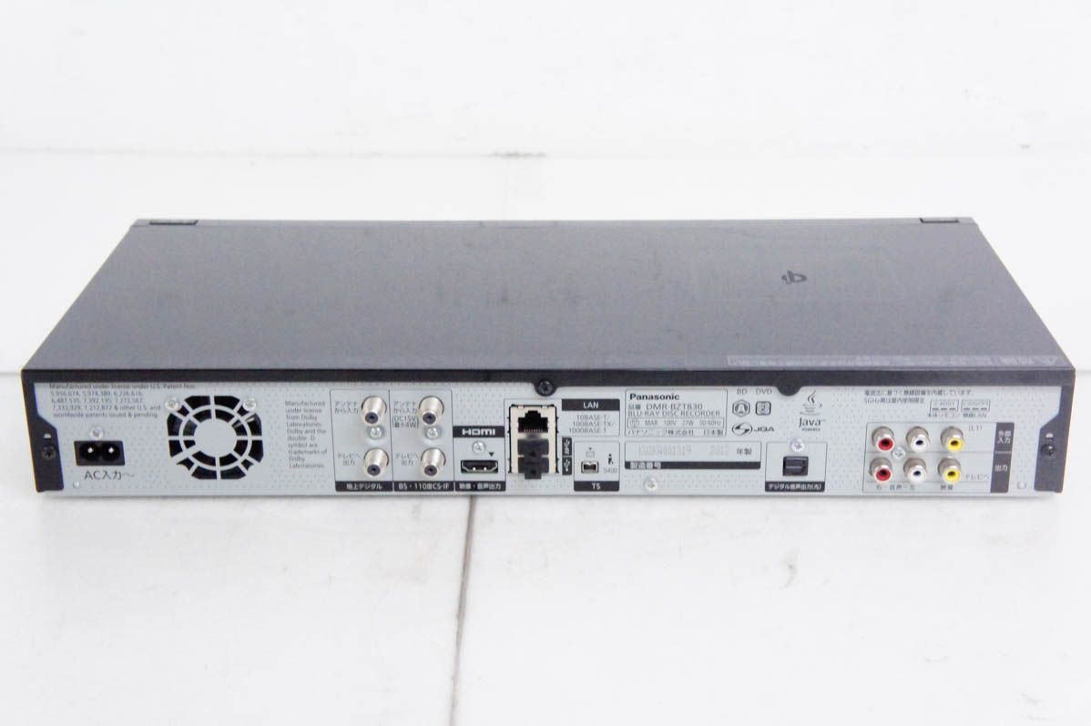  Panasonicパナソニック ブルーレイディスクレコーダー DMR BZT 830 HDD 3 TB トリプルチューナー ブルーレイレコーダー レコーダー