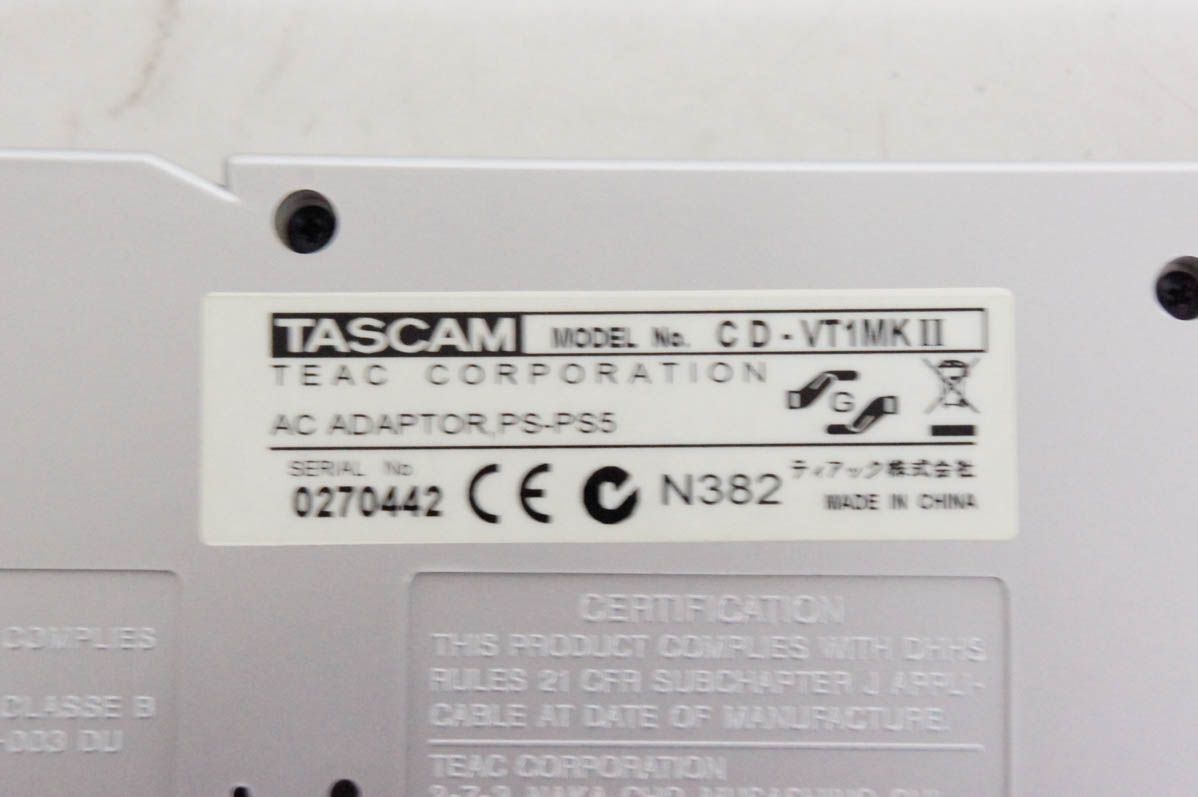 中古】C TASCAMタスカム ポータブルCDボーカルトレーナー CD-VT1mk2