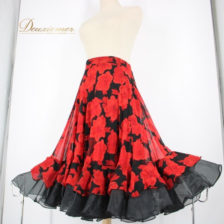 社交ダンス 衣装 スタンダード スカート レッスンウェア オール