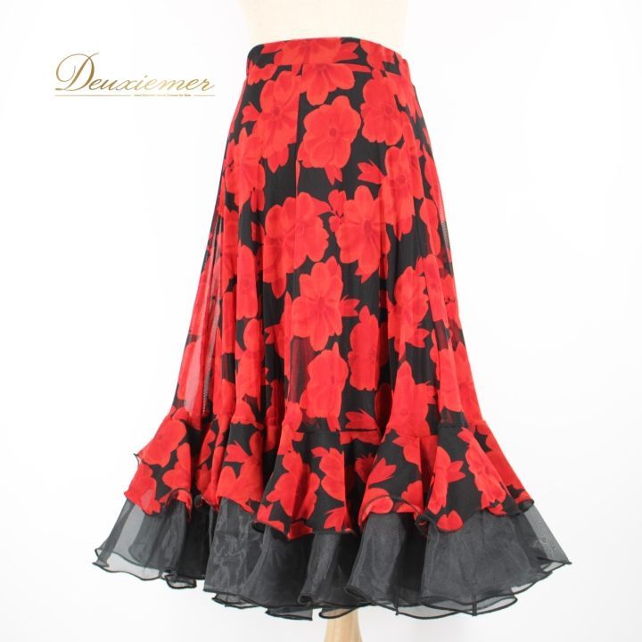 社交ダンス 衣装 スタンダード スカート レッスンウェア オール