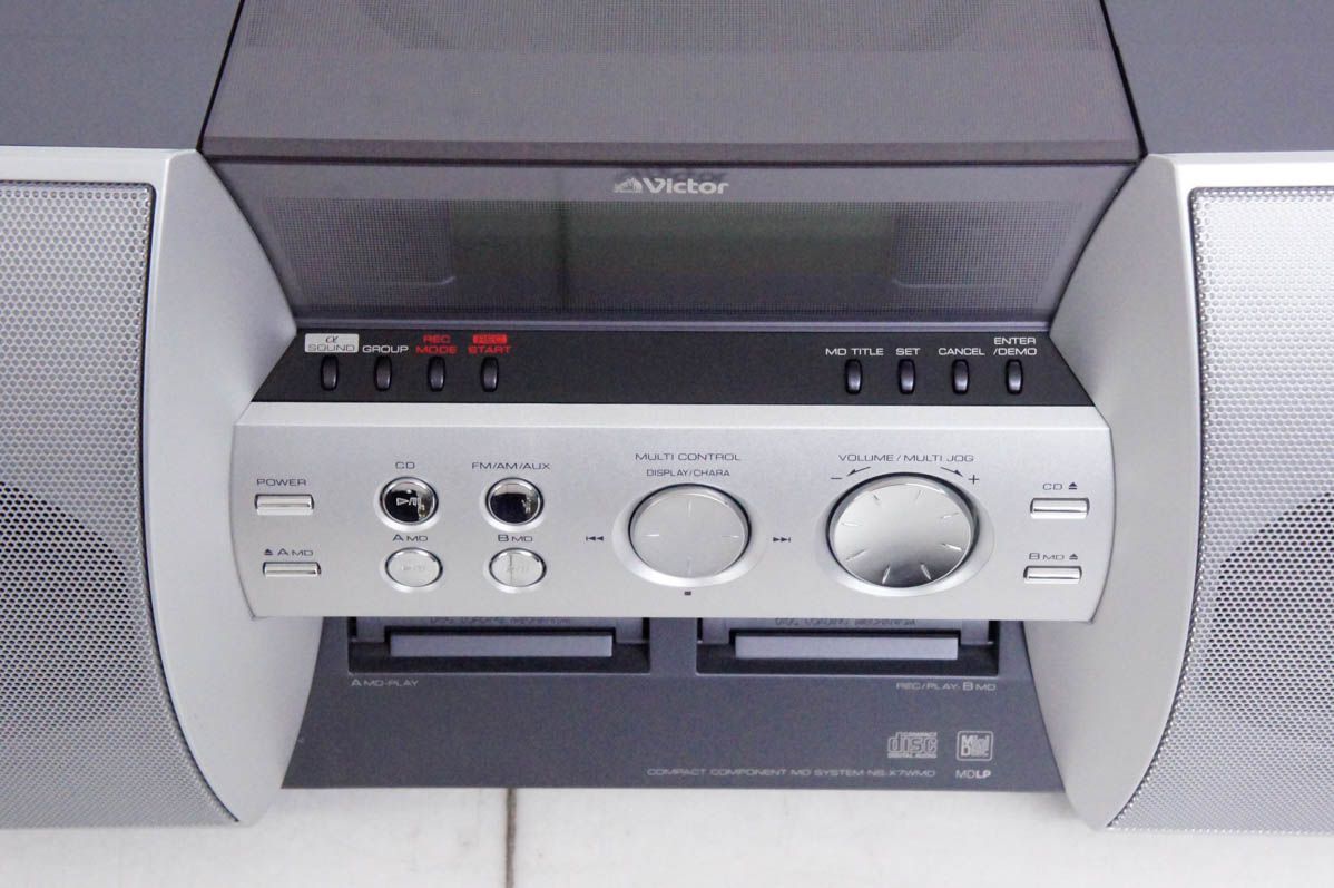 JVC Victorビクター コンパクトコンポーネントMDシステム CD W MD ラジオ NS X 7 WMD