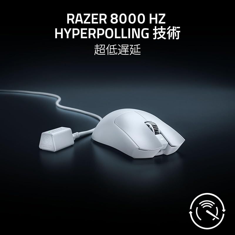 8000Hzドングル同梱・超軽量55g】Razer Viper V3 Pro White Edition