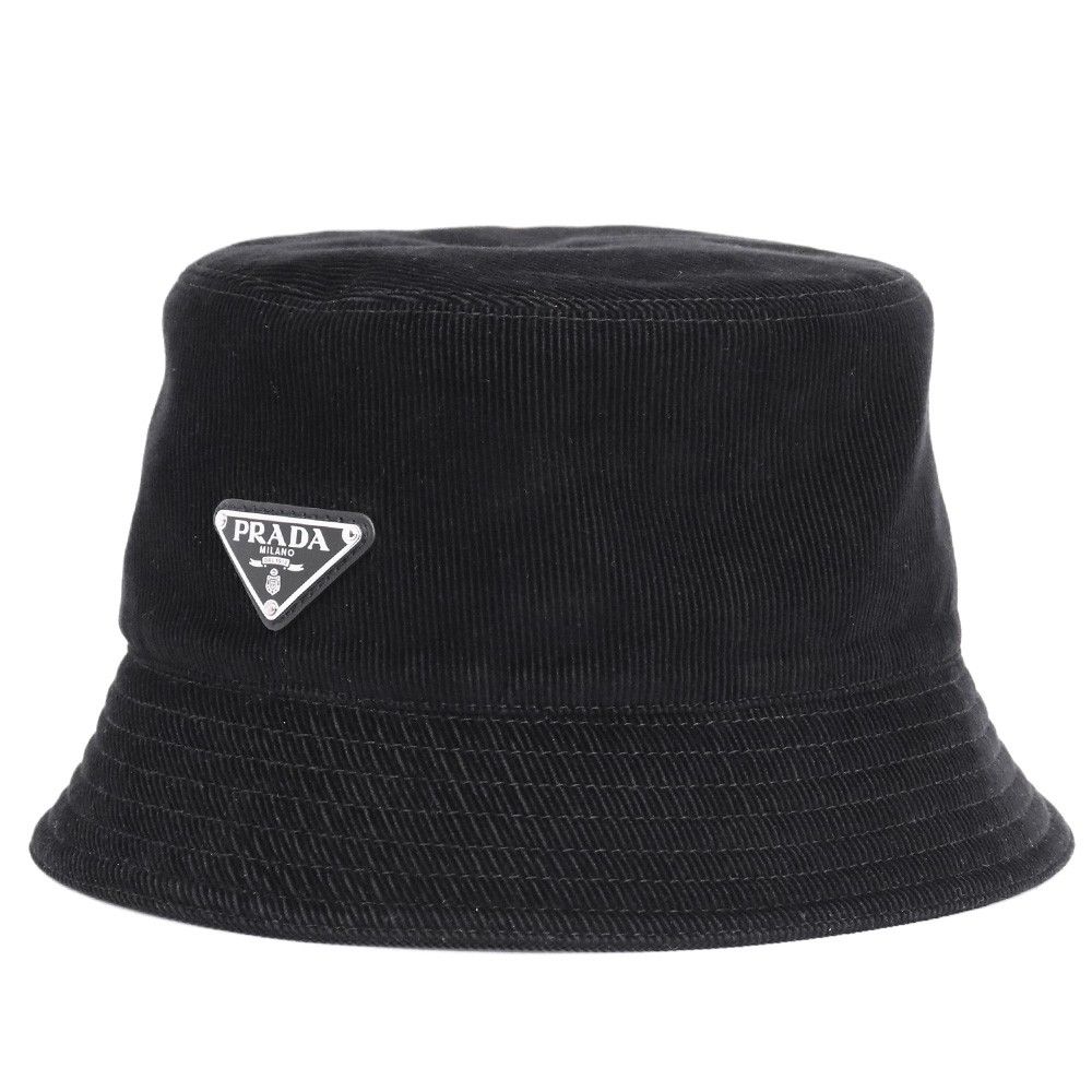 PRADA コーデュロイ バケットハット XXLサイズ ブラック 2 HC 137 1 JHC