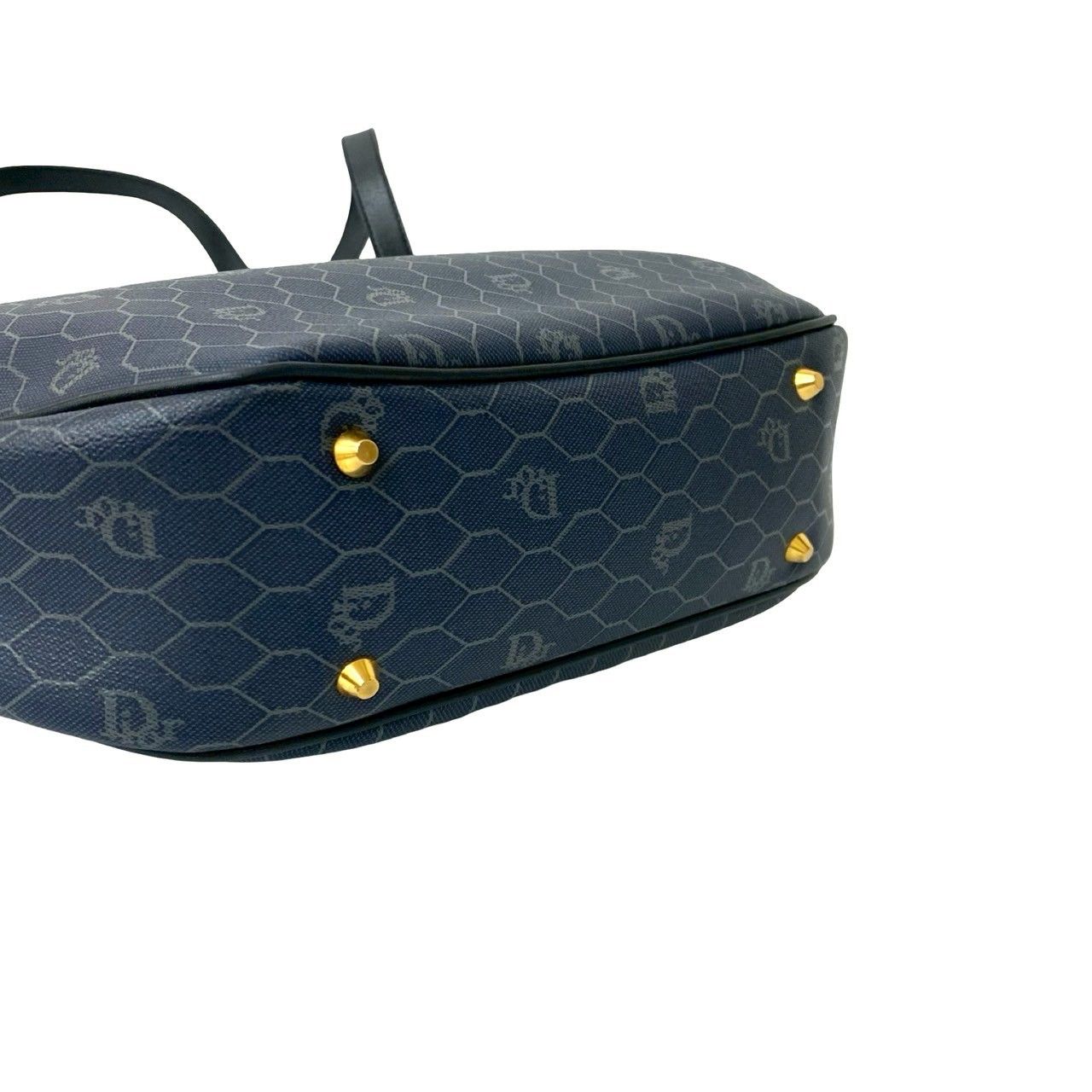 極 美品 Christian Dior クリスチャンディオール ロゴ 金具 ハニカム