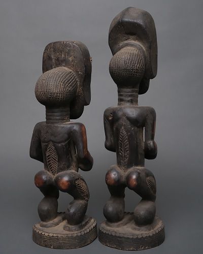 アフリカ コートジボワール ゲレ族 ペア 立像 人形 No,1 アフリカン