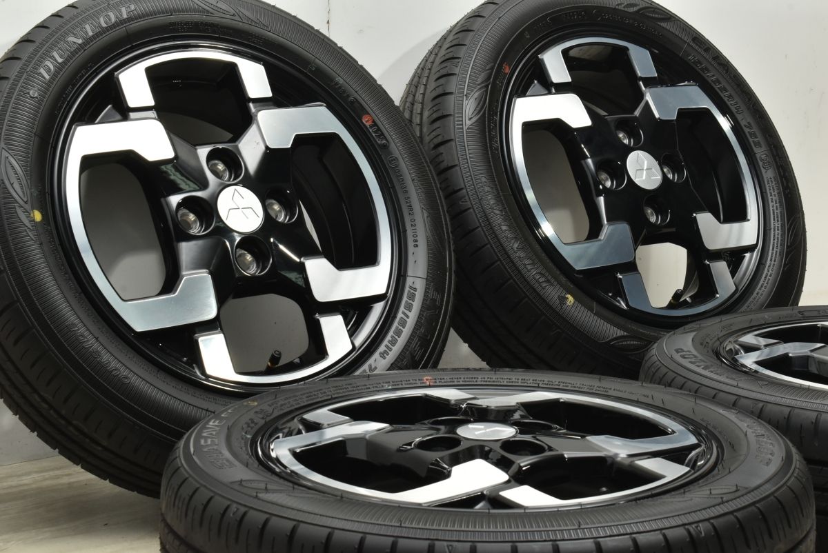 製 新車外し品 ミツビシ デリカミニ 14 in 4 5 J 45 PCD 100 ダンロップ エナセーブ EC 300 155 65 R ノーマル戻し