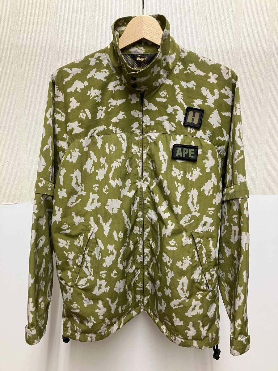 A BATHING APE 90s アベイシングエイプ デジタルカモ ワッペン ジップ