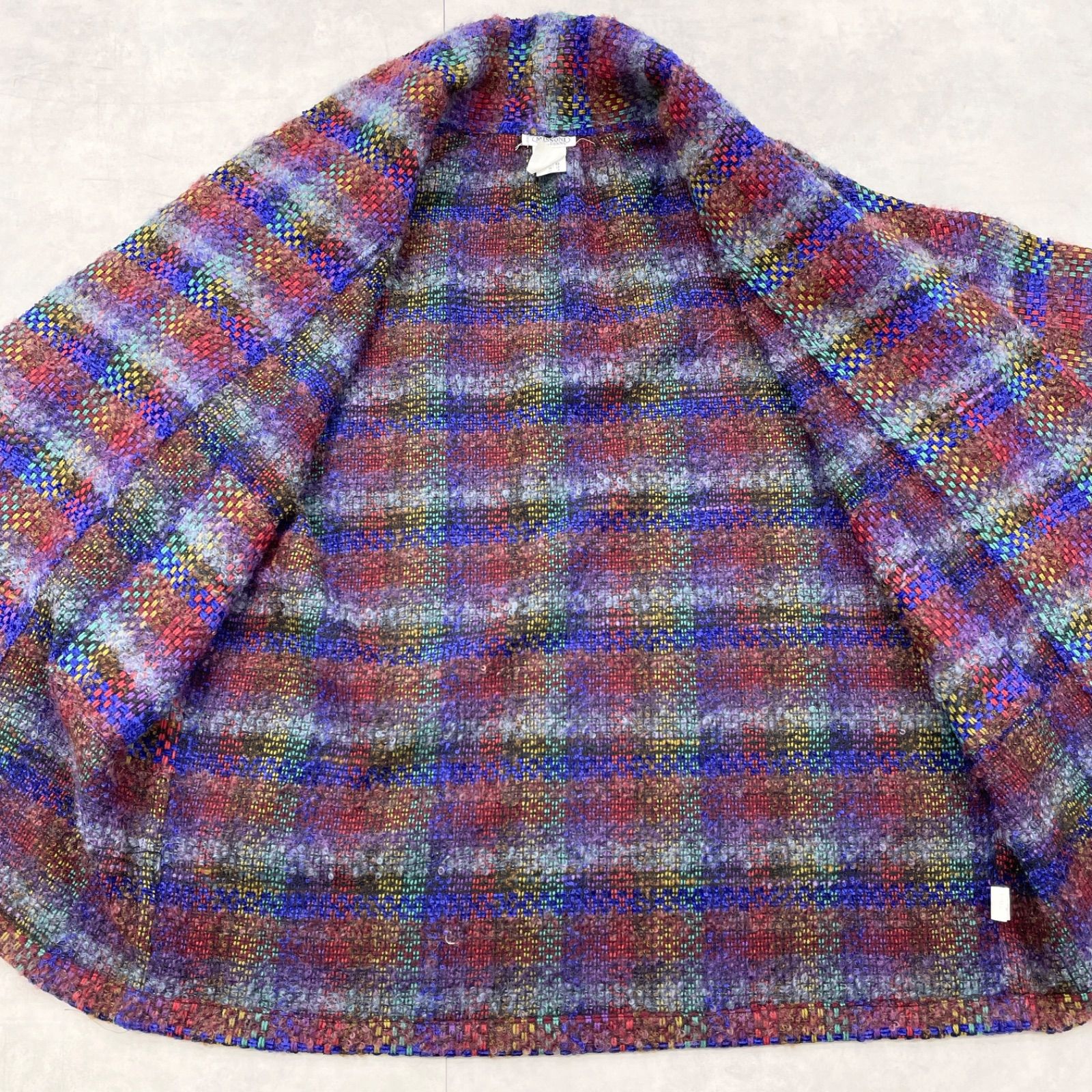 MISSONIミッソーニ イタリア製カシミヤ混ウールストライプ柄ガウンコートXL