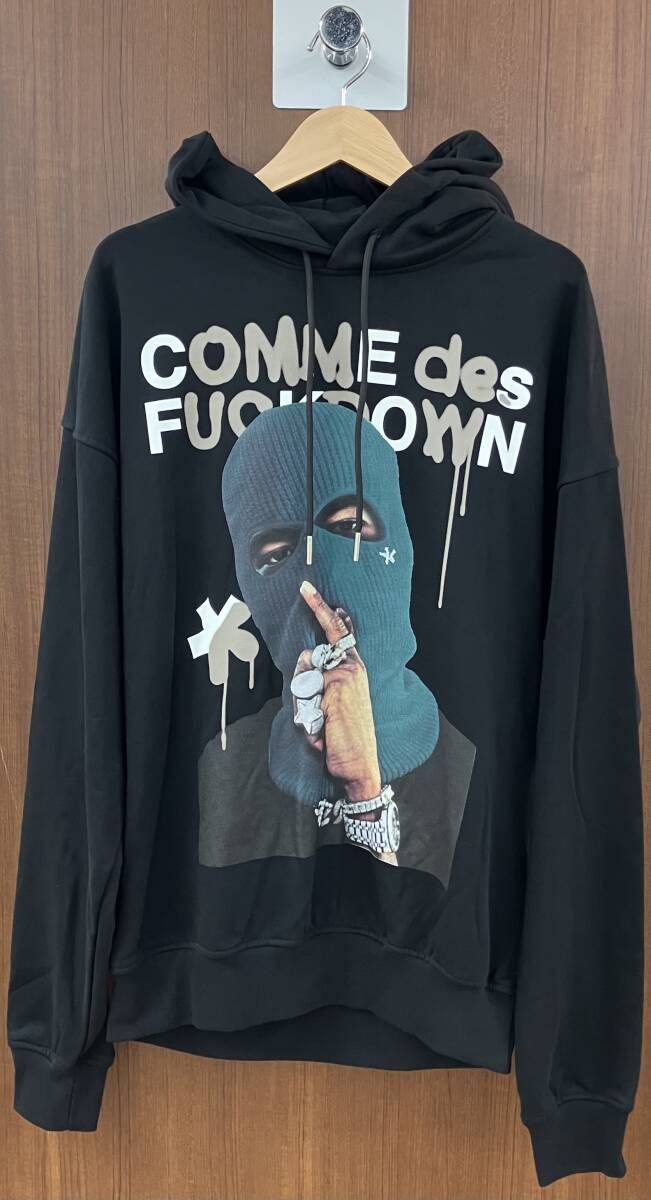 美品／COMME des FUCKDOWN／HOODIE ／76234020／ブラック／プリント