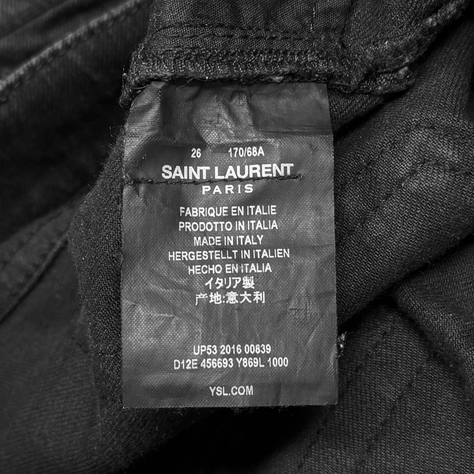 saint laurent スタッズ スキニー デニム studs hedi 国内正規 SAINT LAURENT ニークラッシュスタッズスキニーデニム