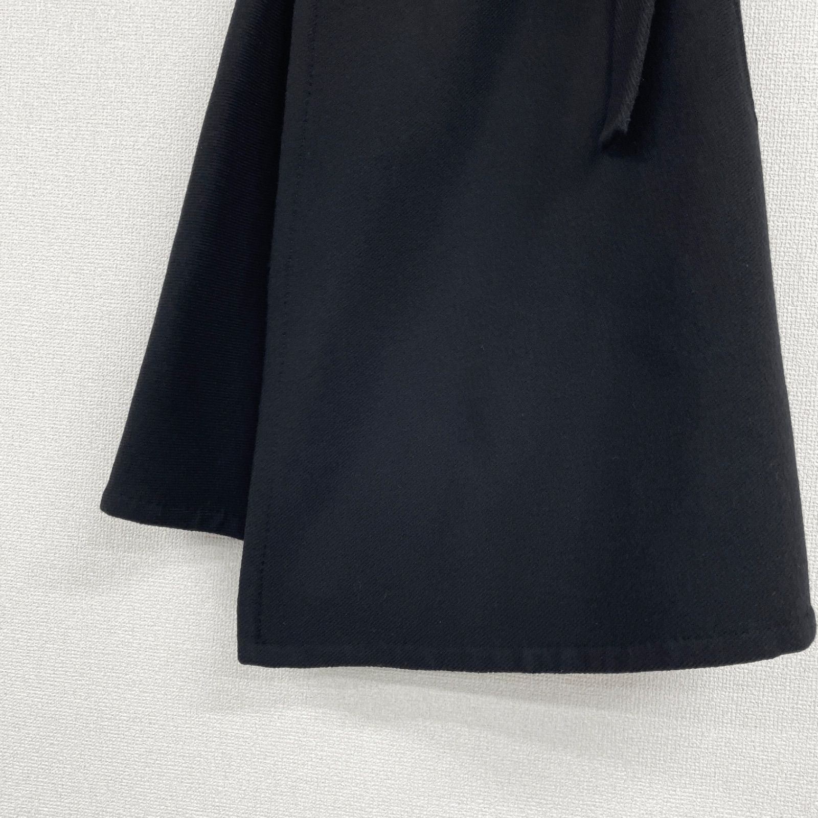 CELINE フィービー期 黒 レザー フレアスカート CELINE セリーヌ フィービー期 ラップスカート ロング ベルト ウール