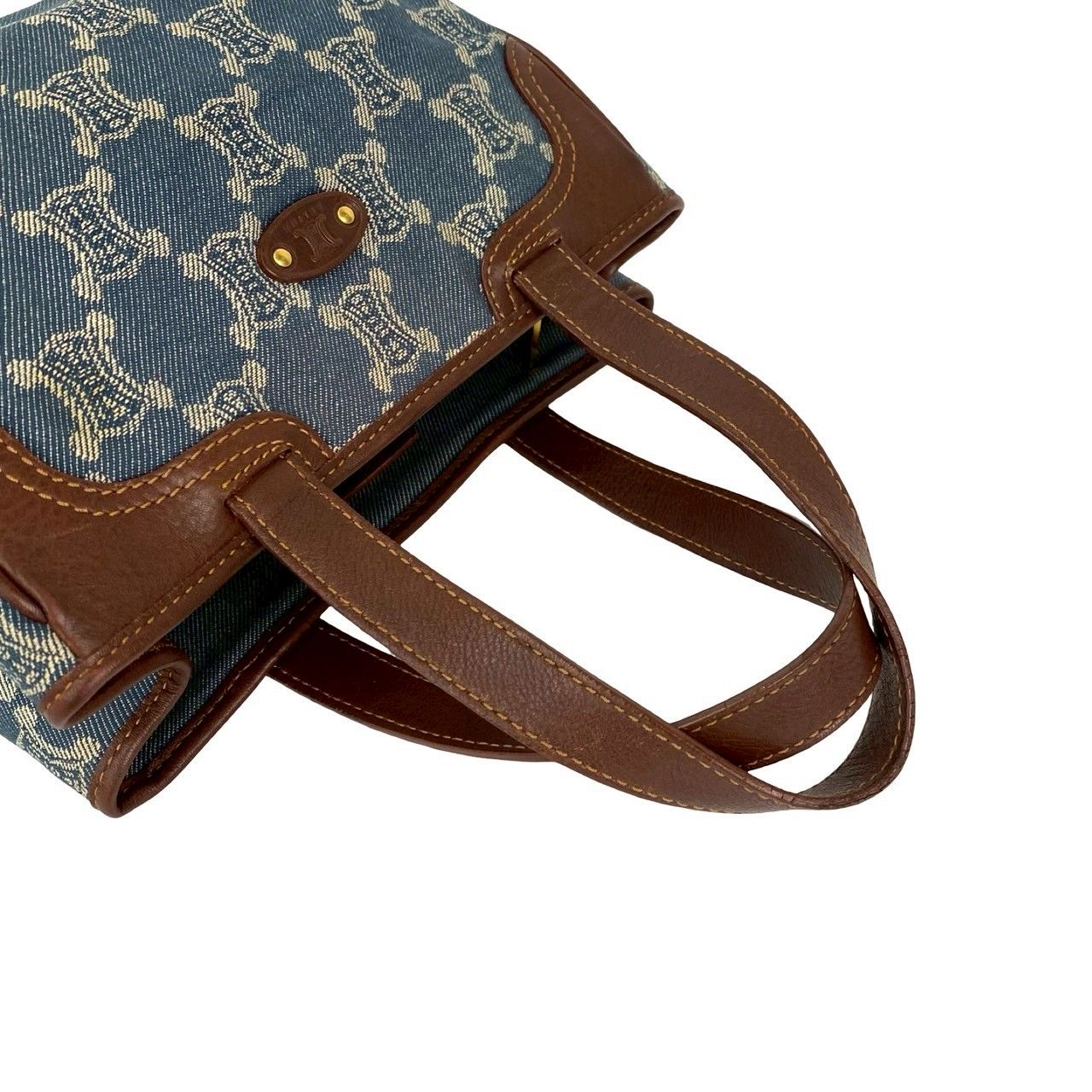 極 美品 CELINE セリーヌ マカダム トリオンフ 総柄 レザー 本革