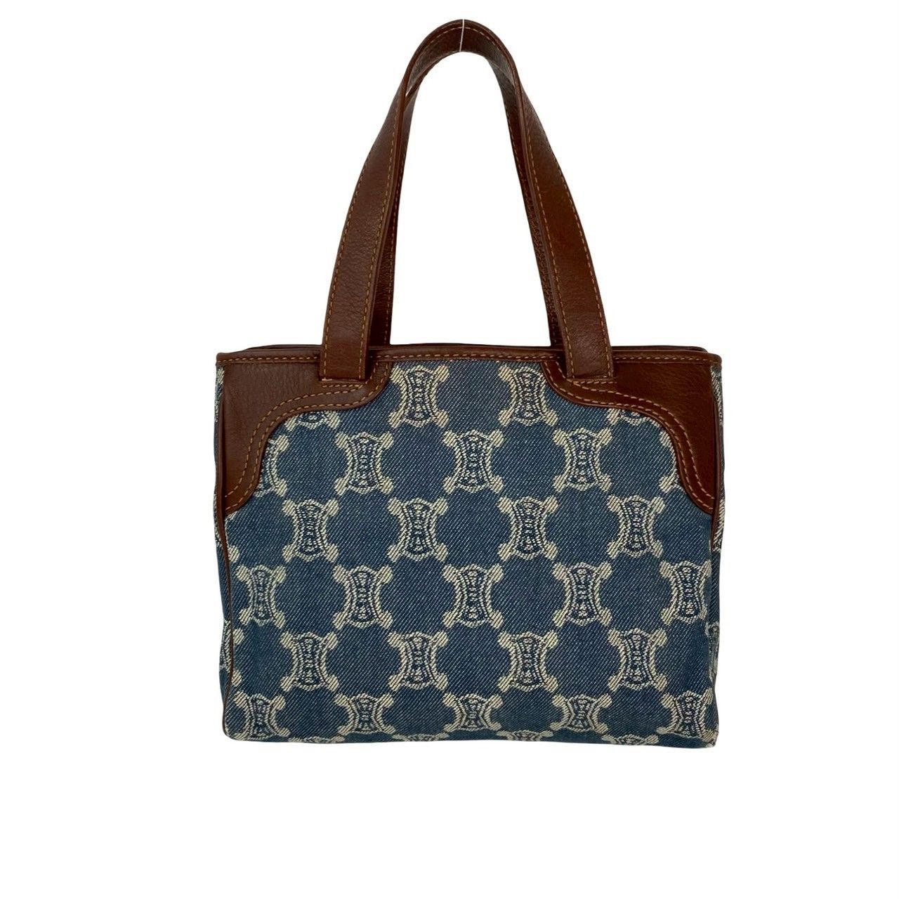 極 美品 CELINE セリーヌ マカダム トリオンフ 総柄 レザー 本革