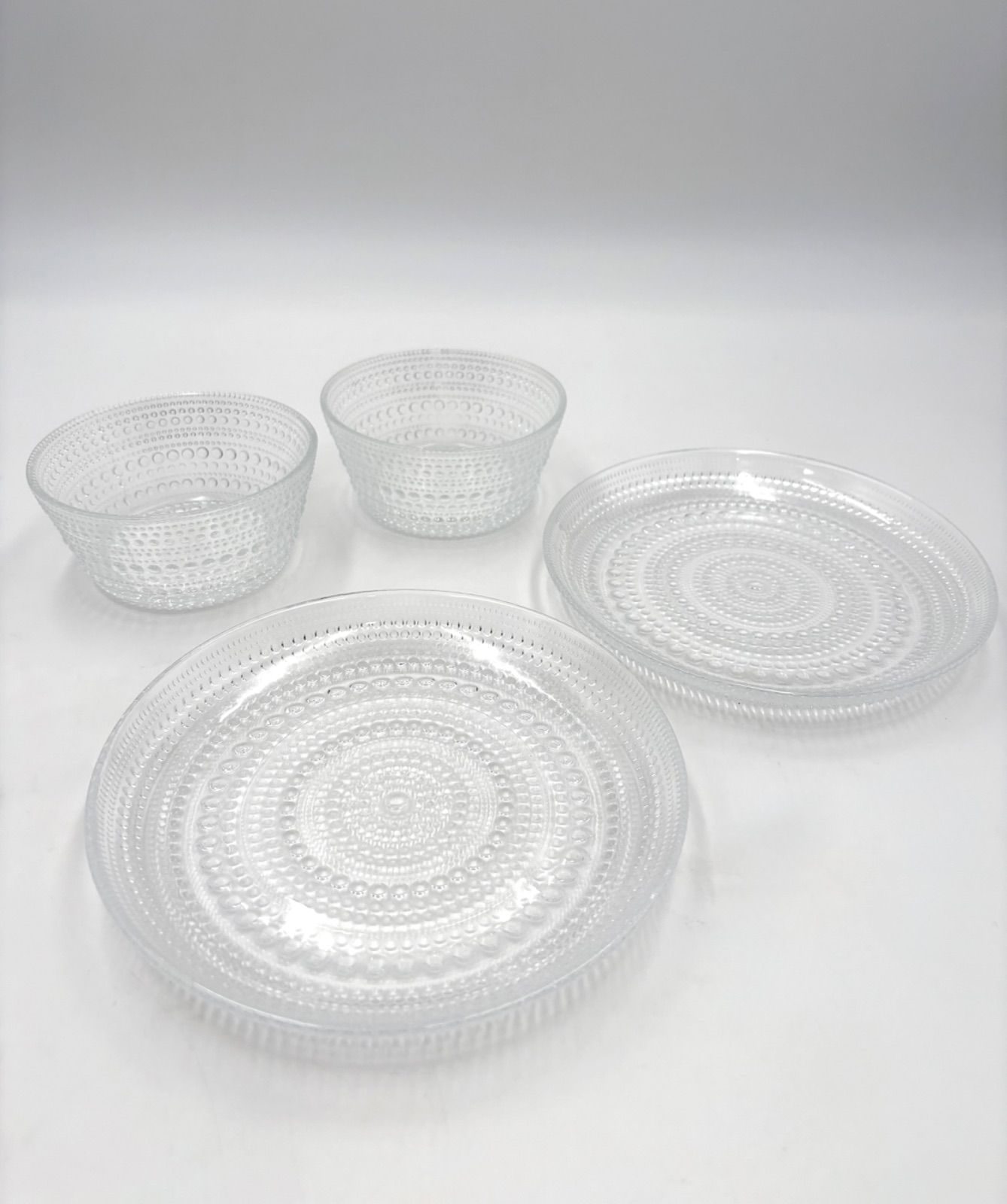 iittala イッタラ カステヘルミ クリア 230 ml ボウル 深皿 17 cm プレート 4点セット