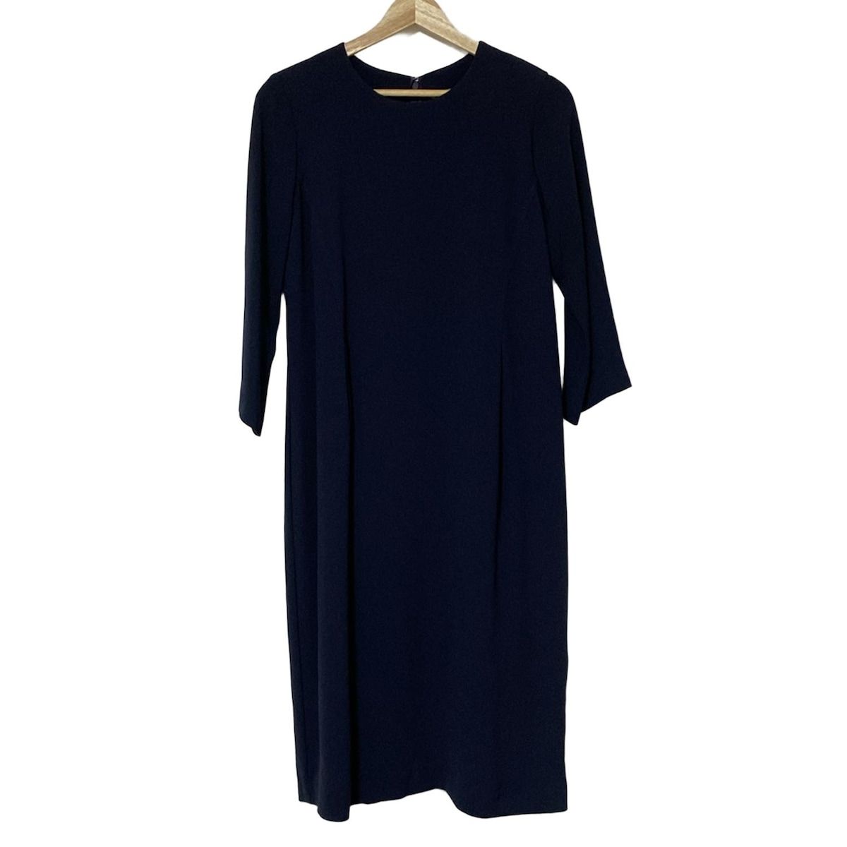 theory luxe セオリーリュクス ワンピース サイズ038 M レディース - ダークネイビー 七分袖 ひざ丈