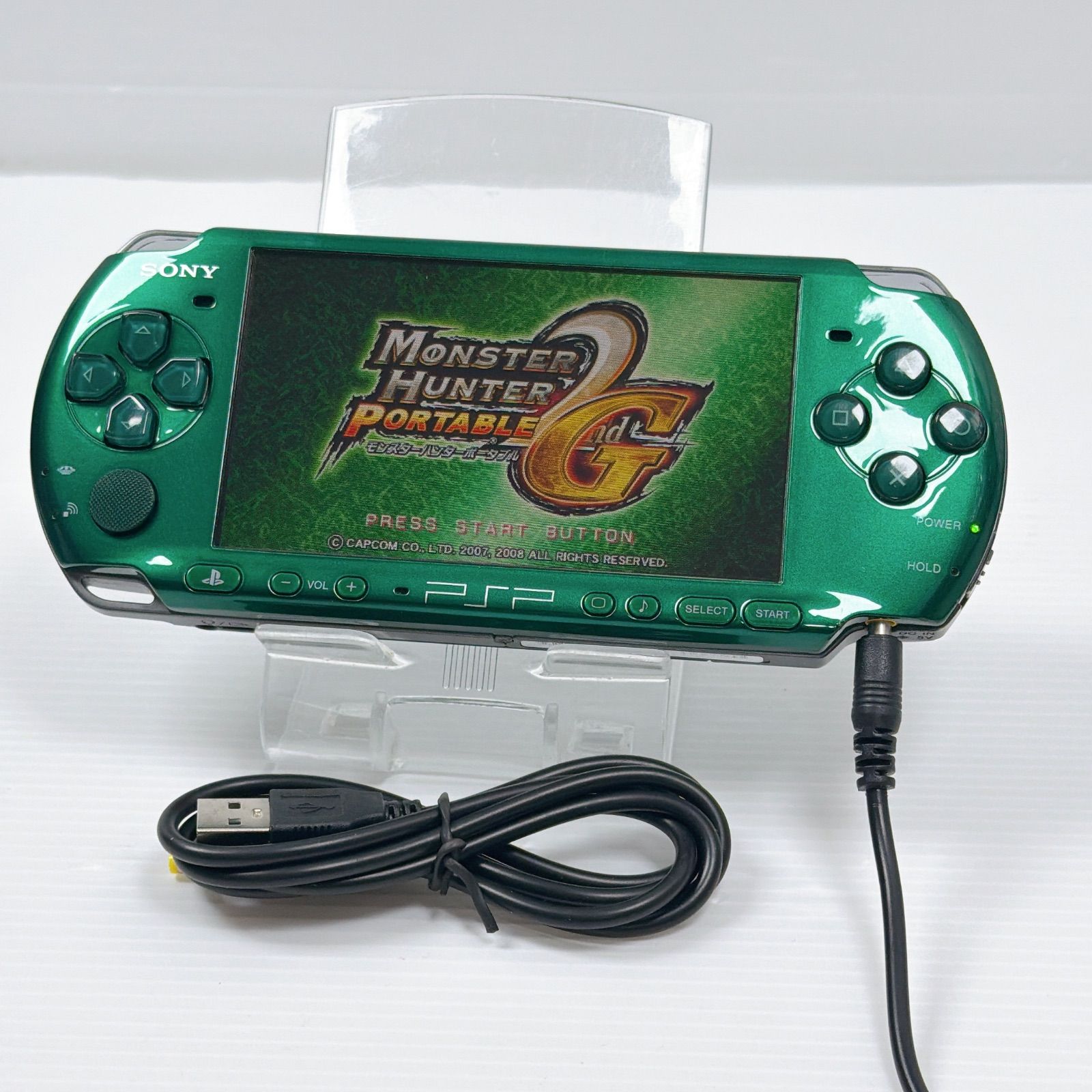 PSP 3000 スピリティッドグリーン 遊べるセット FW 6.60 ソニー プレイステーション ポータブル SONY PlayStation Portable