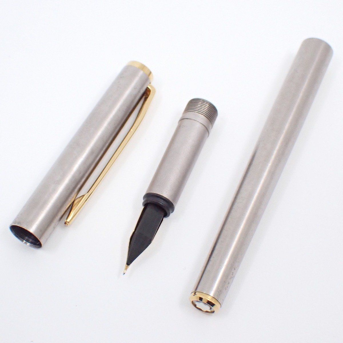 MONTBLANC モンブラン ノブレス 万年筆 14Kペン先 グレー系×ゴールド