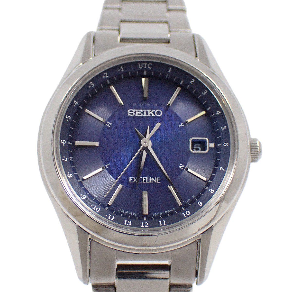 SEIKO セイコー エクセリーヌ ソーラー電波 レディース 腕時計 チタン