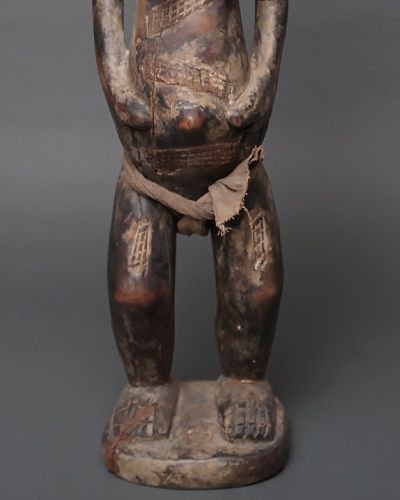 アフリカ コートジボワール バウレ族 女性 座像 立像 人形 No,6