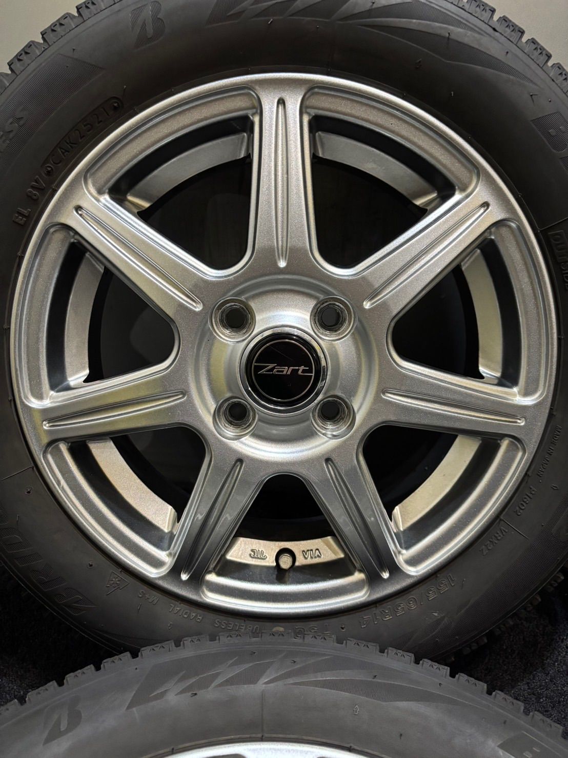 155 65 R 14 VRX 2 21年製 Zart 14インチ 4 5 J 45 100 H スタッドレス 4本 N BOX スペーシア タント 南1 K 931