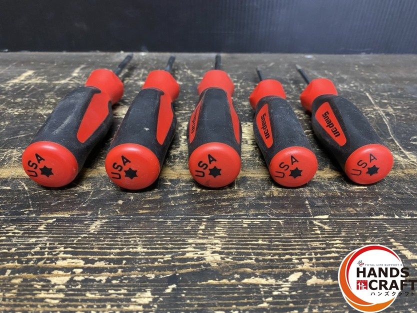  品 Snap-on スナップオン トルクスドライバーセット レッド 5本セット T 15 20 25 27 30 ドライバーセット ドライバー