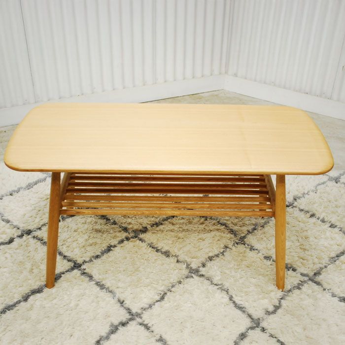 アウトレット 現品限り 一部 ナチュラルモダン センターテーブル 角の無い丸みのあるデザイン 中棚つき 220330 オルネst