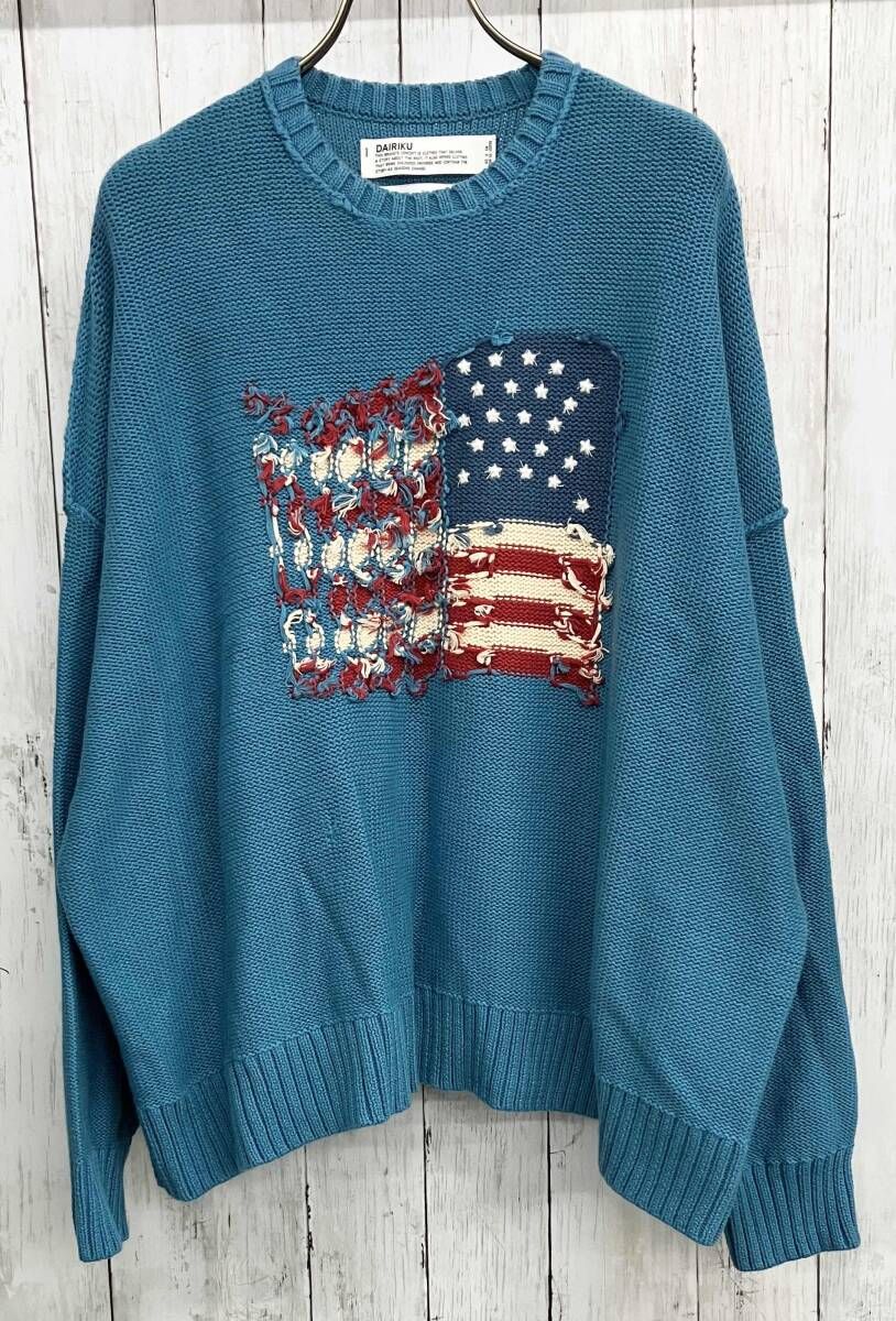 DAIRIKU America inside out Knit ダイリク 長袖ニット コットンニット