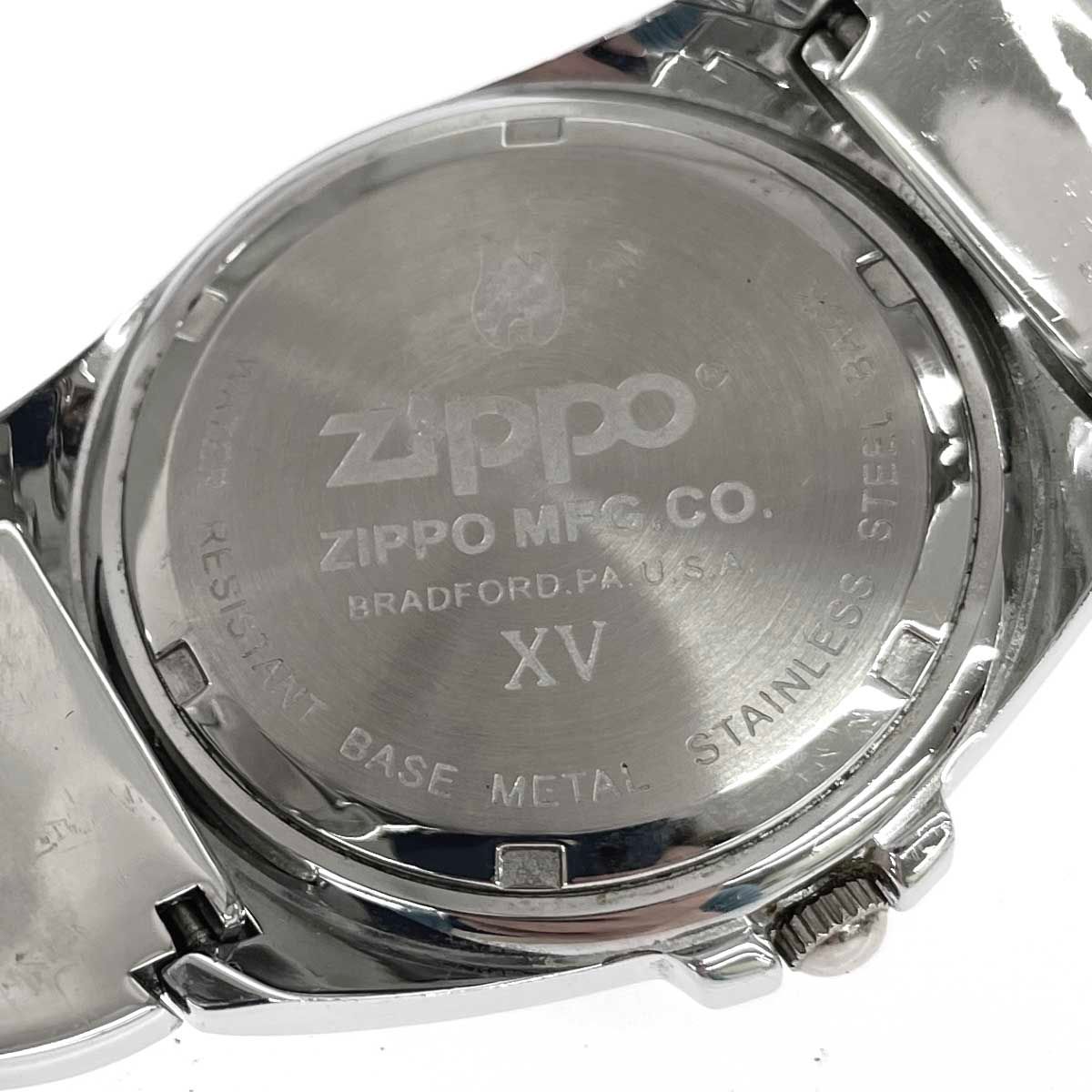 Zippo ジッポー 腕時計/クォーツ SS/ XV シルバーカラー メンズ
