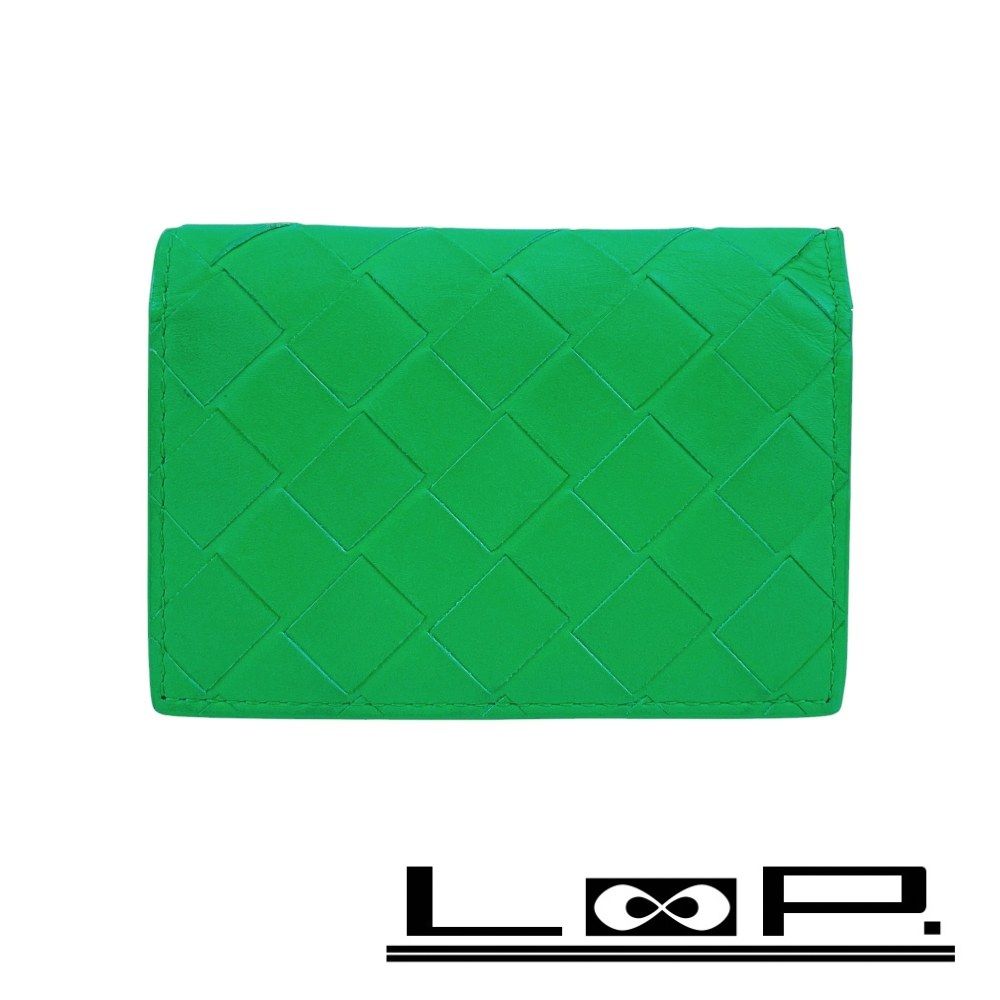 ボッテガヴェネタ マキシイントレチャート 二つ折り 財布 ウォレット 小銭入れ レザー グリーン 491993 7