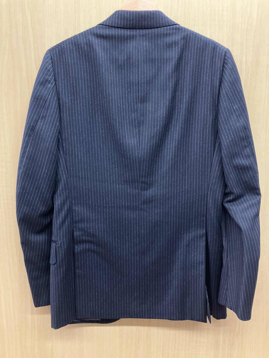 ISAIA イザイア ネイビー ストライプ テーラードジャケット 三つボタン