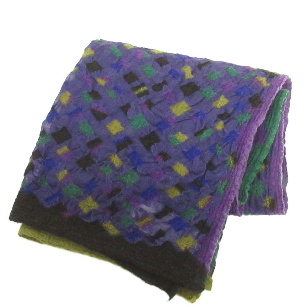 【中古】ヨーガンレール JURGEN LEHL ストール マフラー ウール J0124ESF81 総柄 紫 パープル 小物 レディース ヨーガンレール JURGEN LEHL ストール マフラー ウール J0124ESF81 総