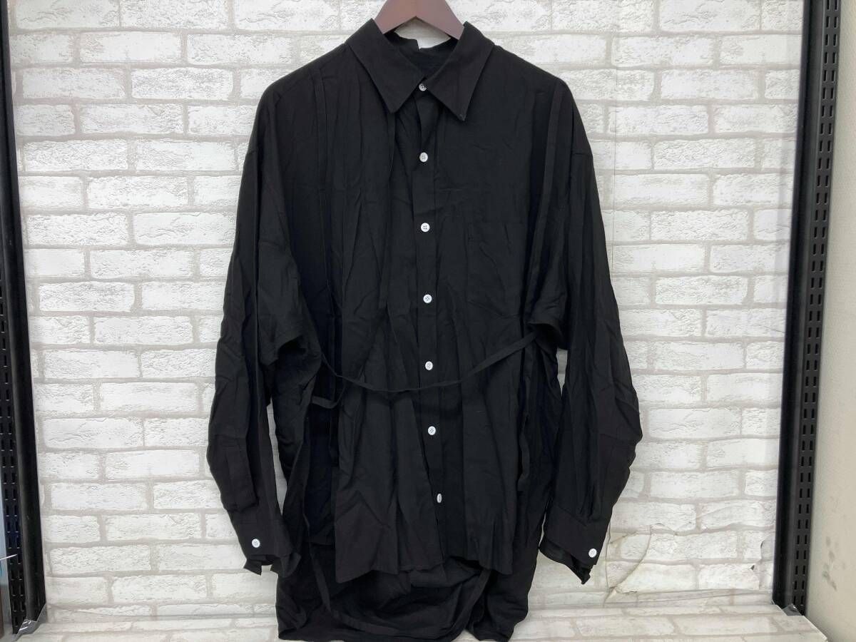 SULVAM MV-B06-010 25SS サルバム 長袖シャツ ブラック レーヨン