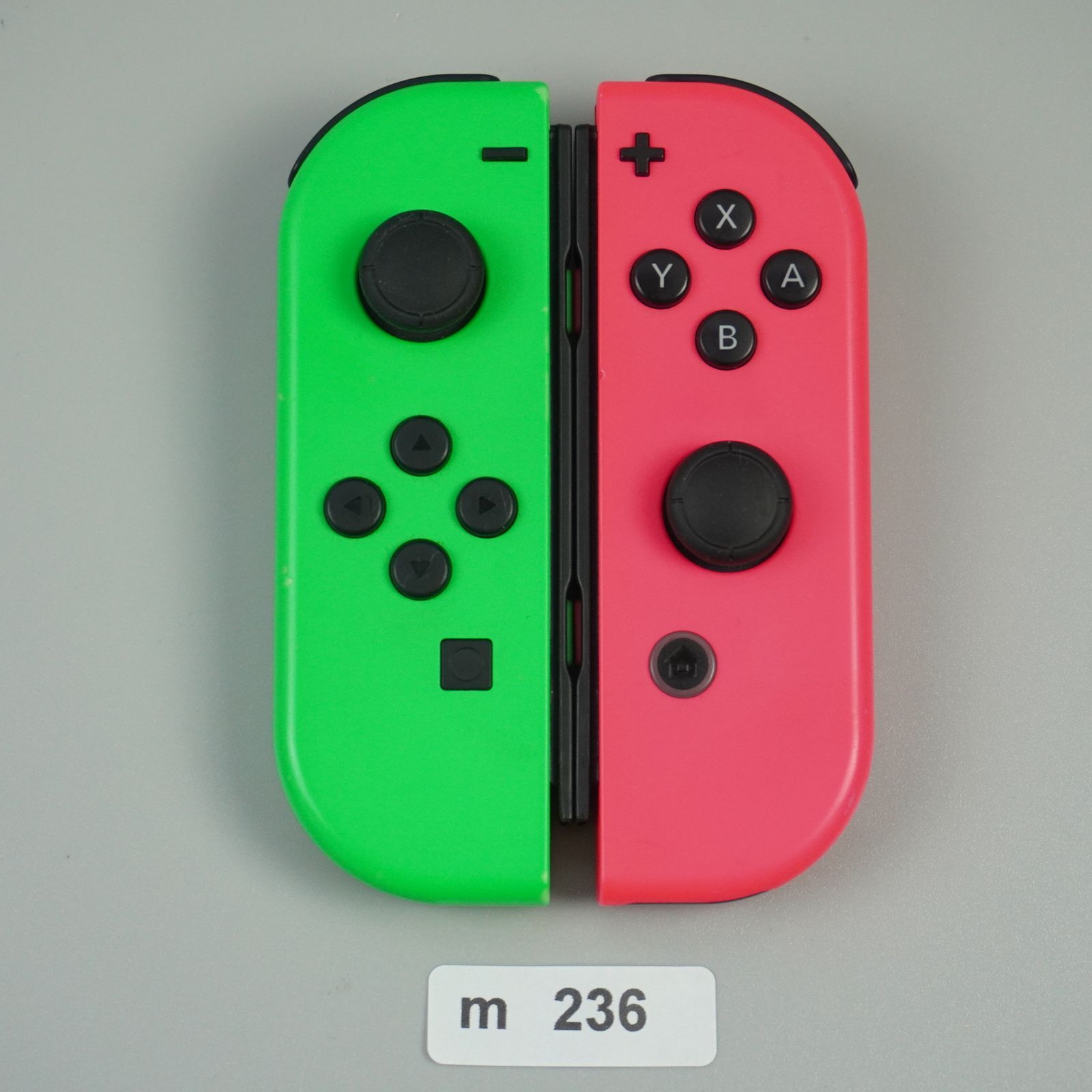 Nintendo Switch ジョイコン ネオングリーン ネオンピンク m236 - メルカリ