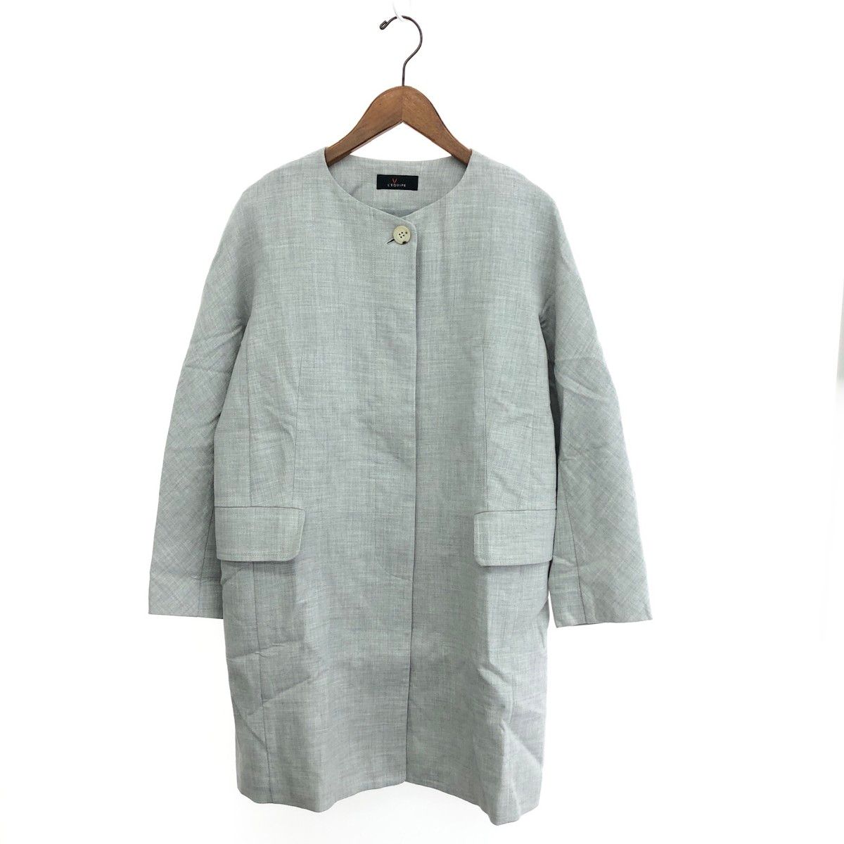 L'EQUIPE YOSHIE INABA レキップヨシエイナバ ノーカラーコート