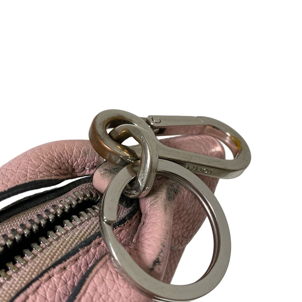 LOEWE(ロエベ) コインケース - ライトピンク×アイボリー×シルバー