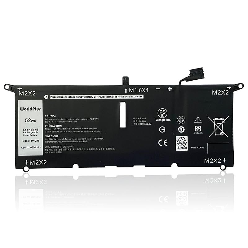 WorldPlus DXGH 8 バッテリー DELL XPS 13 9370 9380 7390 Inspiron 5390 5391 Latitude 3301 E