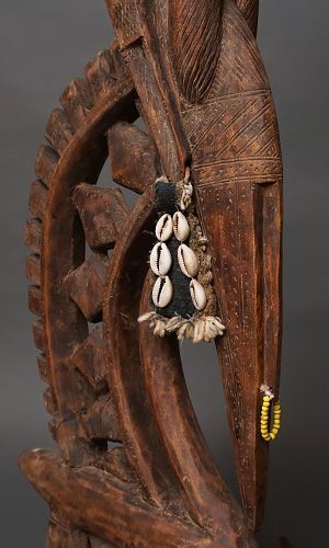 アフリカ マリ共和国 バンバラ族 チワラ 頭上面 マスク 仮面 No.434