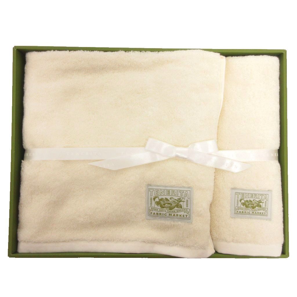 テネリータ TENERITA 2点 タオルセット フェイスタオル バスタオル 白