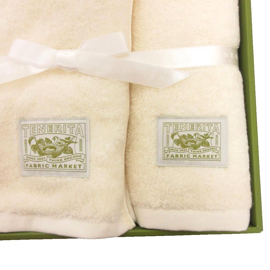テネリータ TENERITA 2点 タオルセット フェイスタオル バスタオル 白
