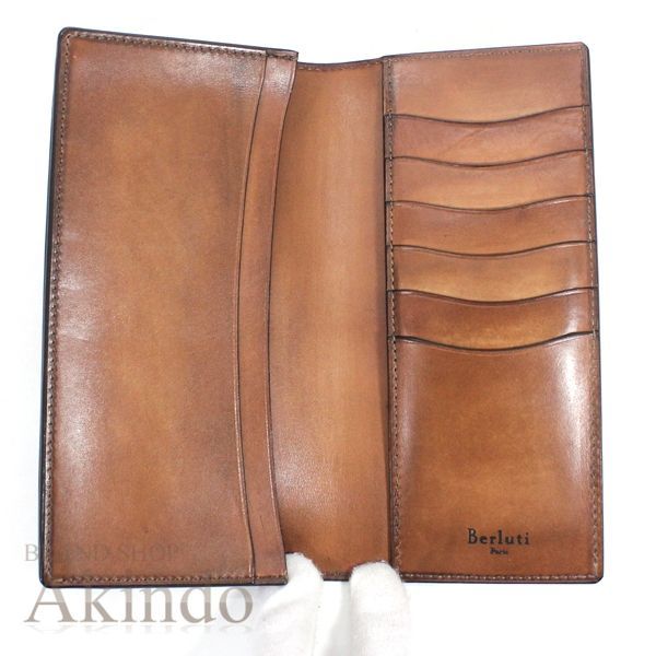 新品同様】ベルルッティ 二つ折り長財布 札入れ 長札入れ セコイヤ