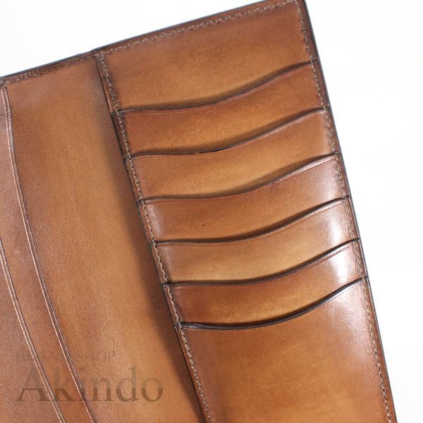 【美品】ベルルッティ セコイヤ カリグラフィ 二つ折り 長財布 札入れ ブラウン □美品□ ベルルッティ セコイヤ 札入れ 長財布 カリグラフィ レザー