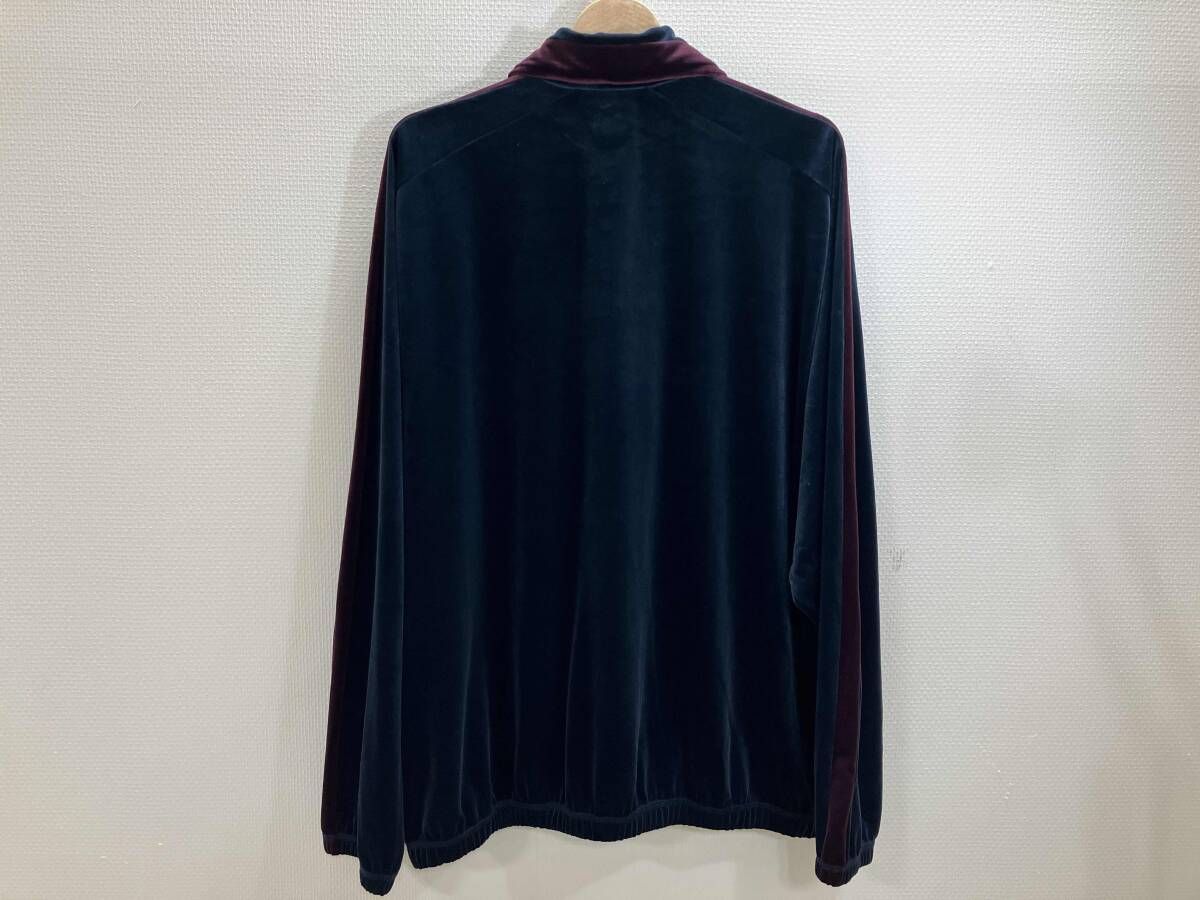 Sasquatchfabrix ベロアポロシャツ ベッチンポロシャツ デザインカットソー ネイビー XL 秋